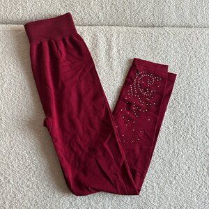 Women's red leggings